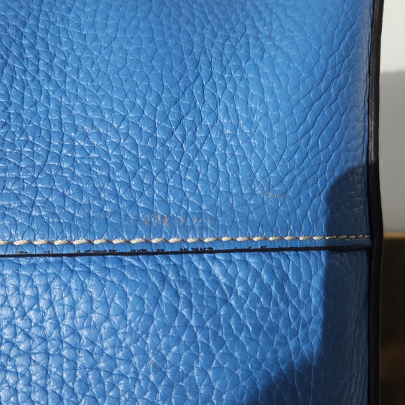 Dooney & Bourke Blue Pebbled Leather Shoulder Bag - Picture 15 of 17